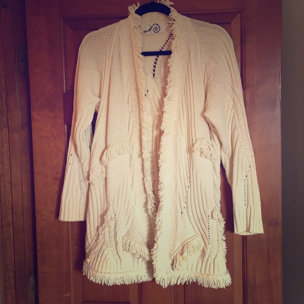 Anthropologie Rosie Neira Sweater Cardigan Ivory S